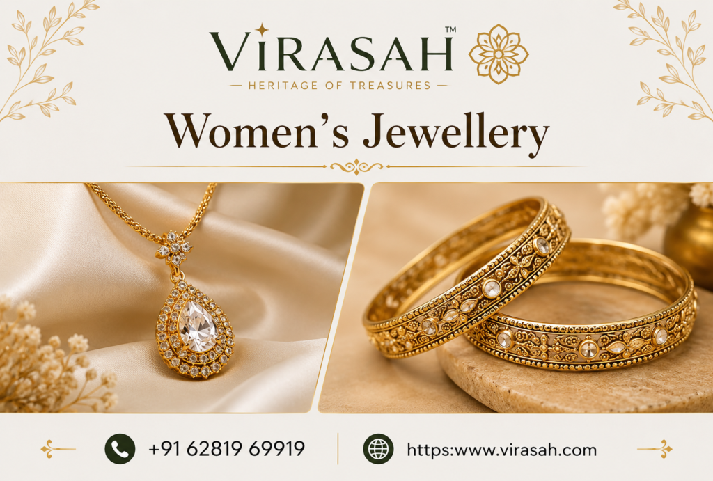 Elegant Women's Jewellery collection featuring necklaces, earrings, rings, bracelets and premium fashion accessories