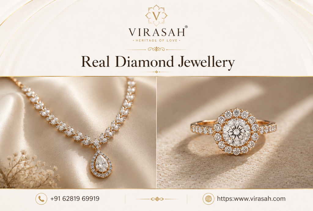 Real Diamond Jewellery handcrafted with natural diamonds and rare gemstones by Virasah