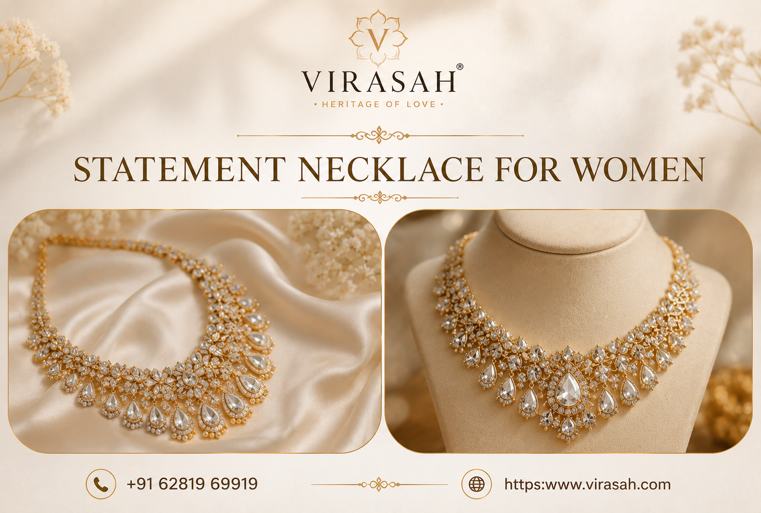 Premium statement necklace for women styled with an elegant outfit