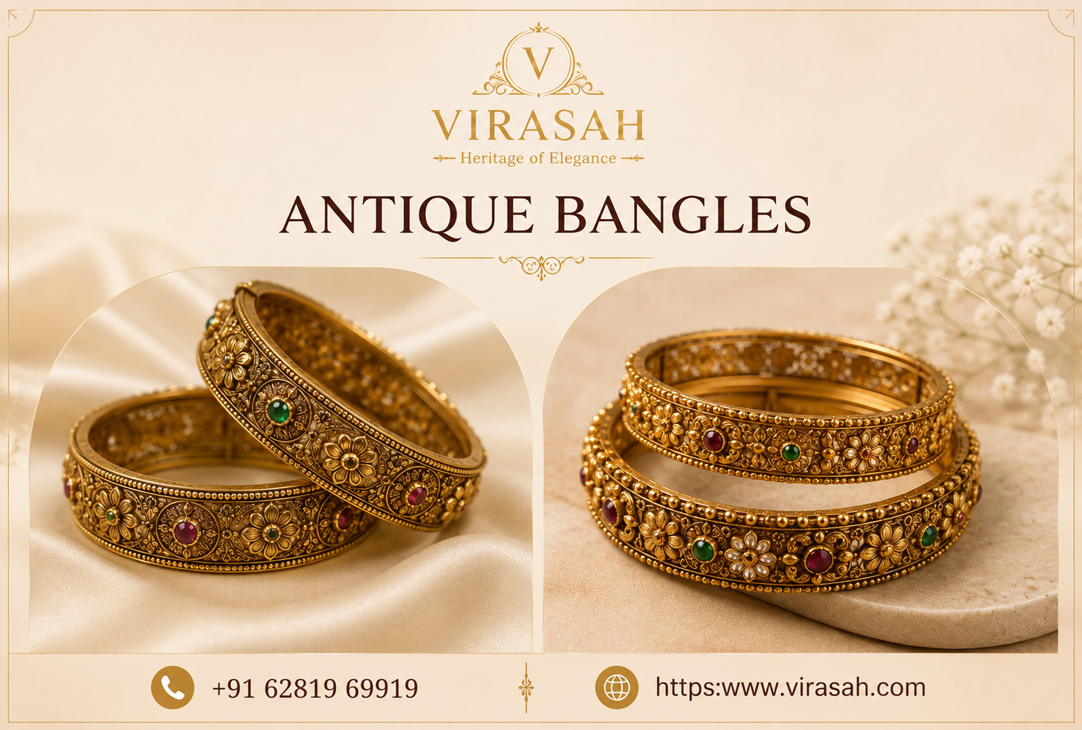 Elegant antique bangles collection for weddings and festive occasions