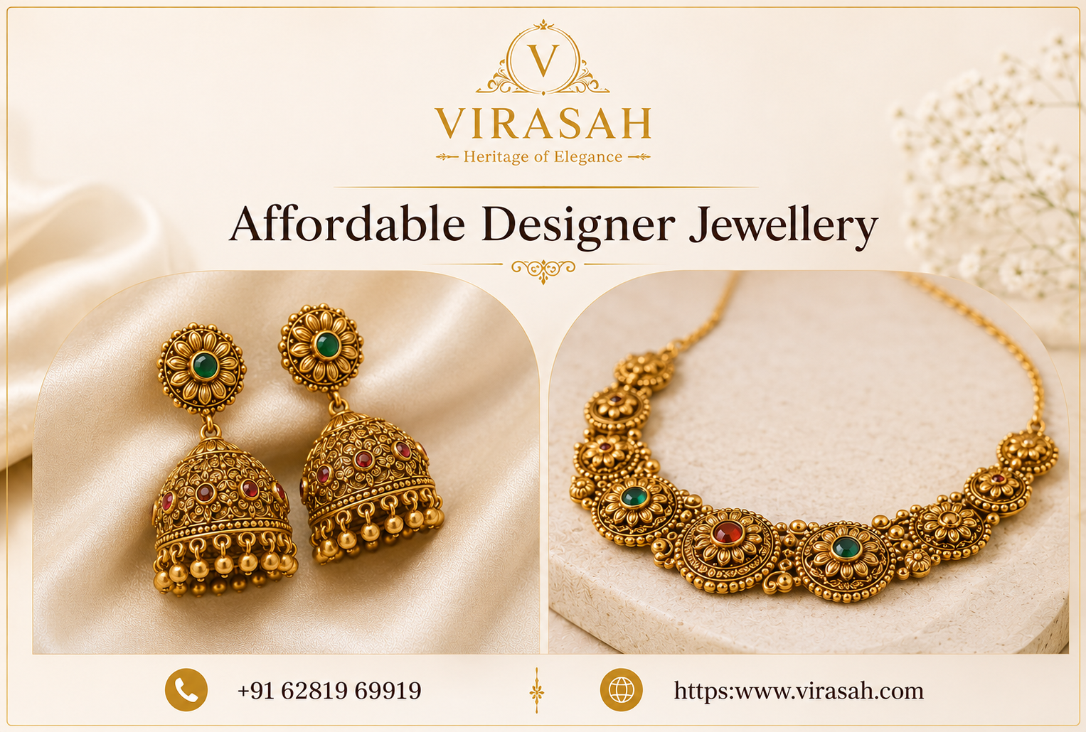 Affordable designer jewellery collection by Virasah