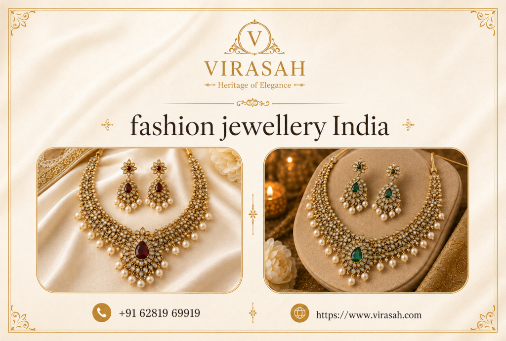Fashion jewellery India necklace and earrings collection by Virasah