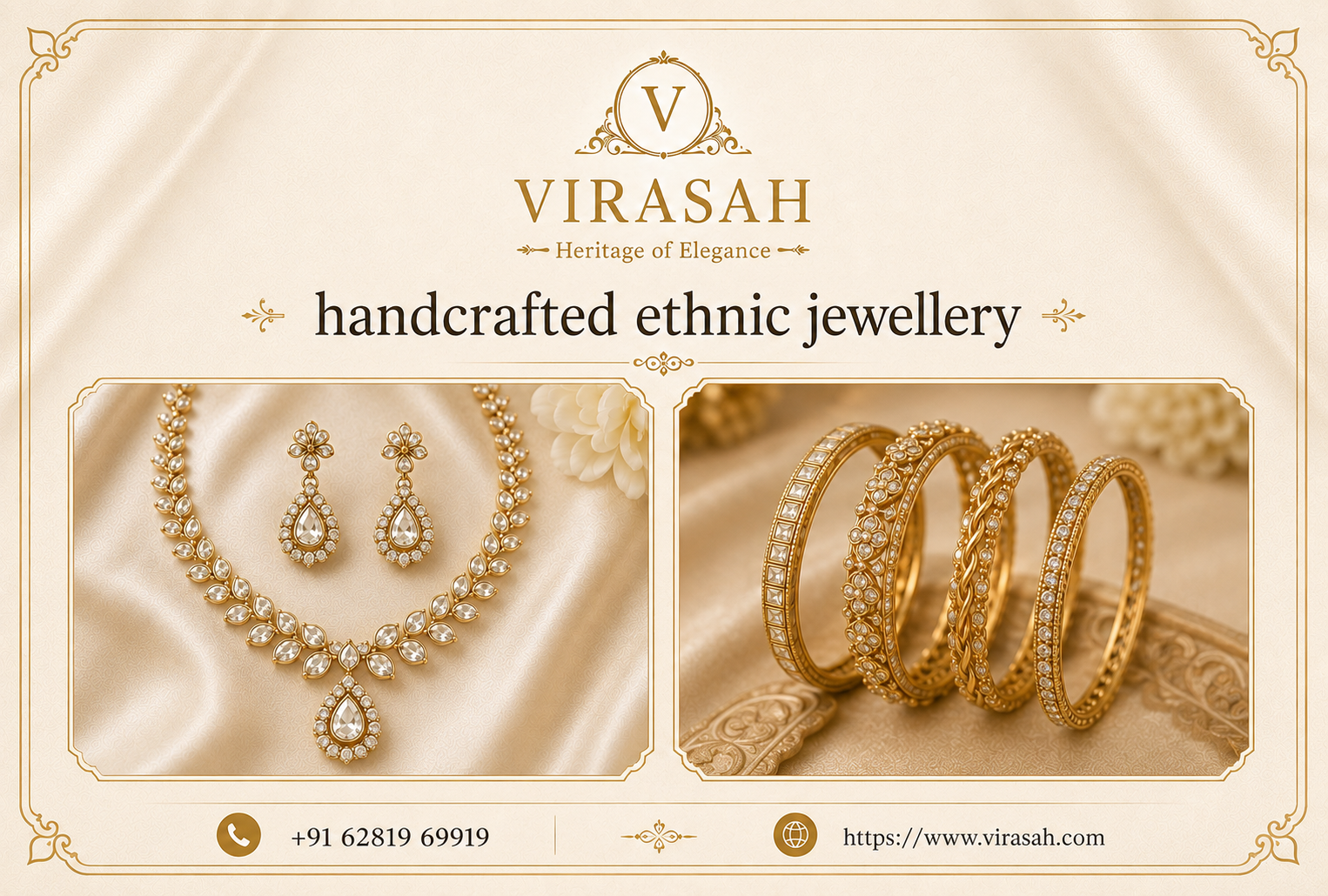 Handcrafted ethnic jewellery collection by Virasah
