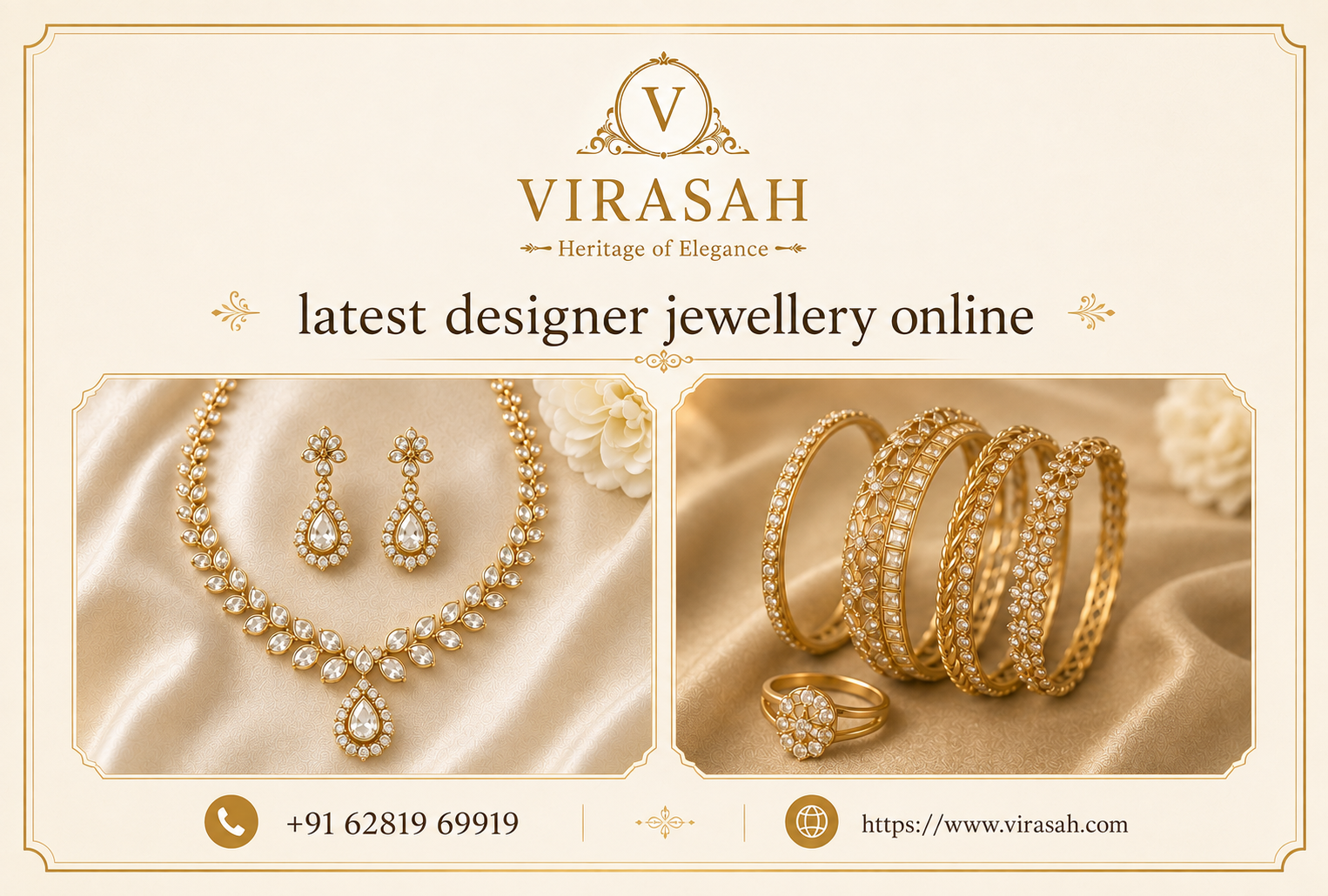 Latest designer jewellery online collection by Virasah
