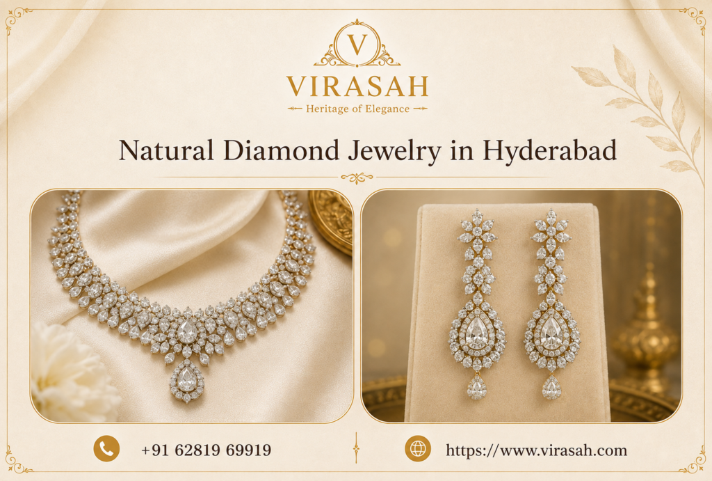 Natural Diamond Jewelry in Hyderabad by Virasah
