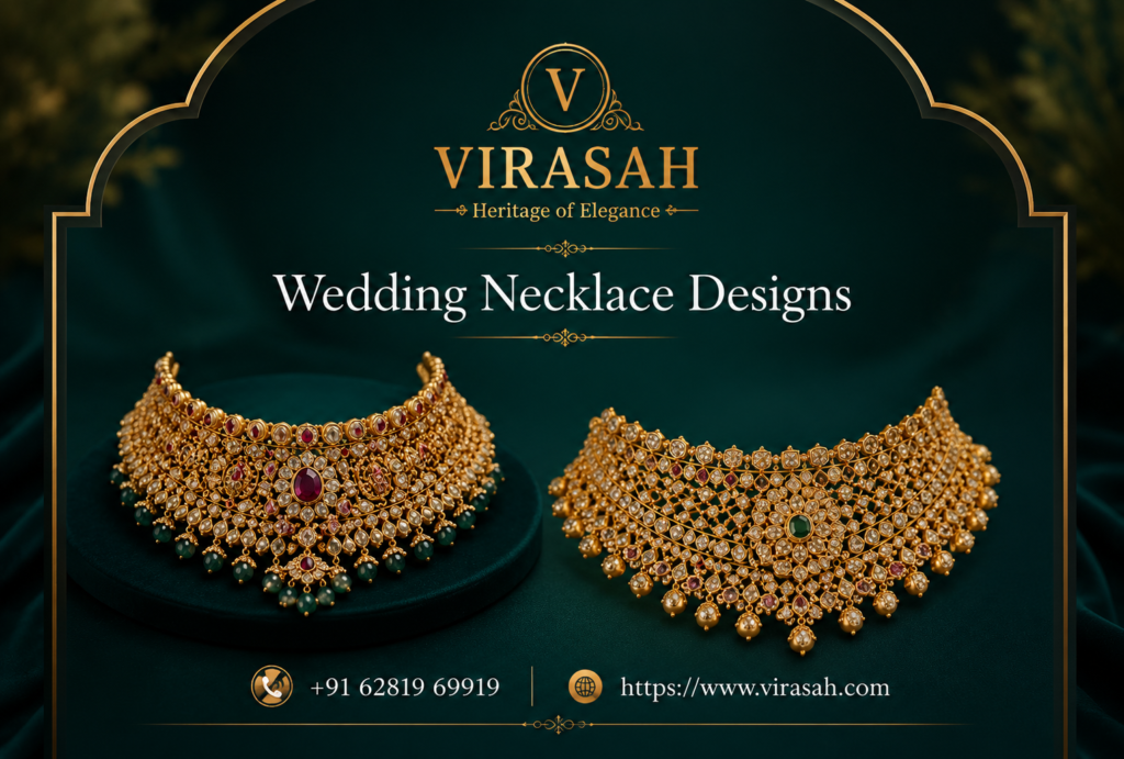 Best Wedding Necklace Designs for Indian Brides by Virasah