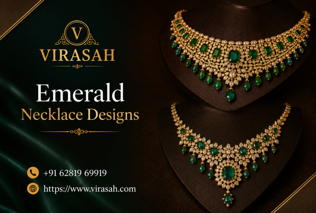 Luxury emerald necklace designs for Indian weddings and festive occasions