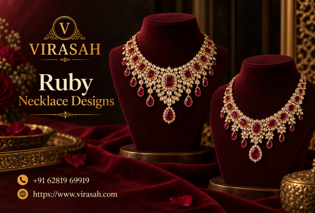 Elegant ruby necklace designs for traditional and modern jewellery styles