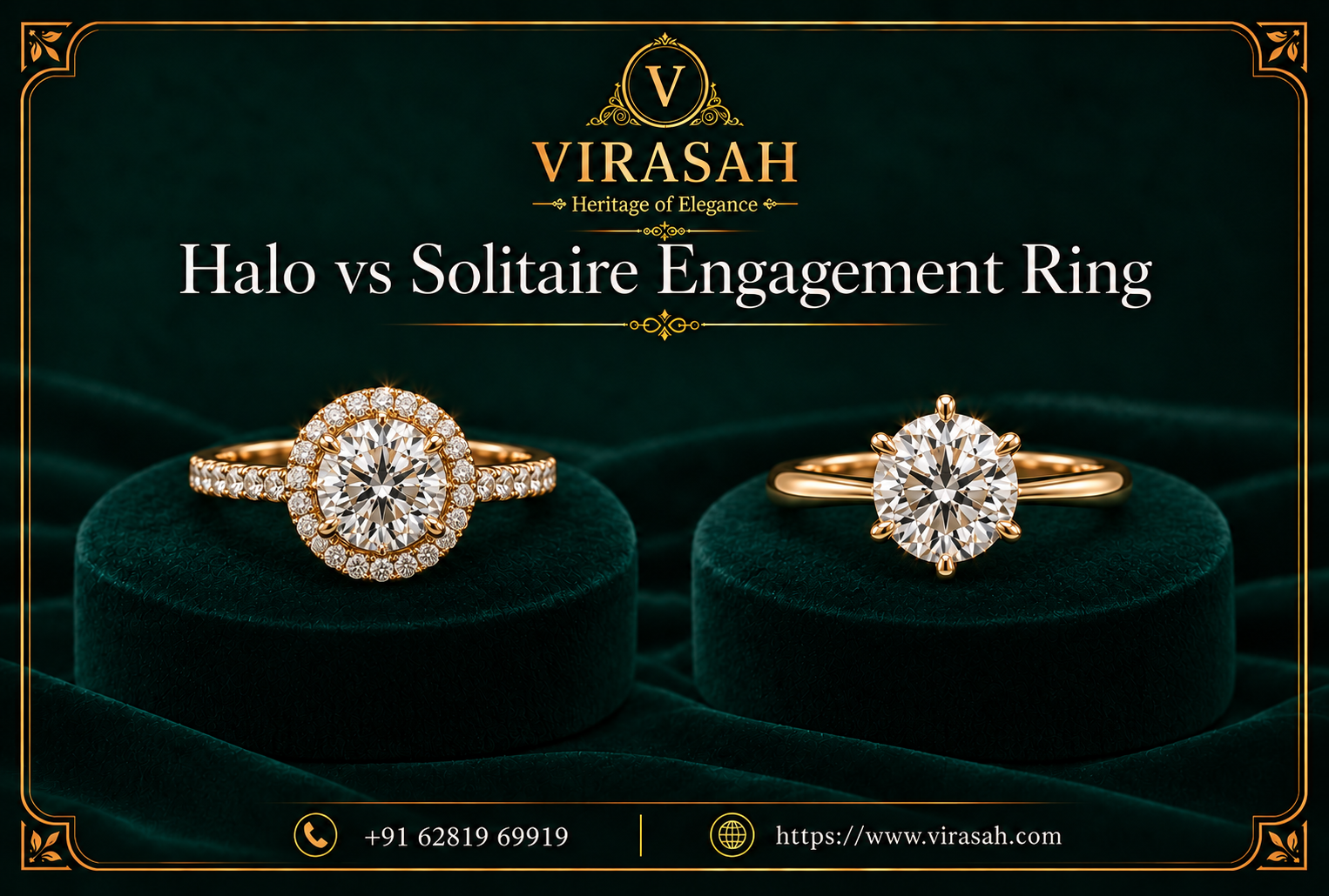 Halo vs Solitaire Engagement Ring