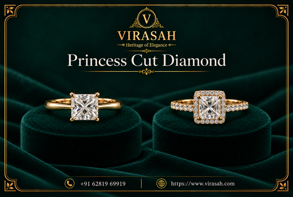 Princess Cut Diamond ring showcasing brilliance, square shape and elegant jewellery design