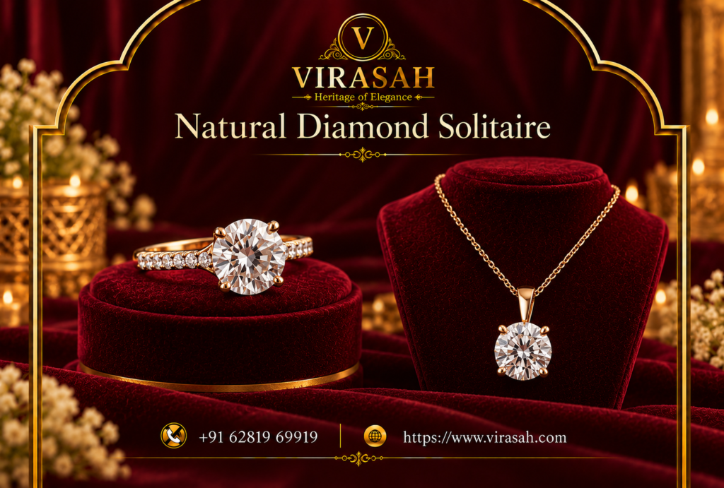 Natural Diamond Solitaire showing how to choose the perfect diamond stone
