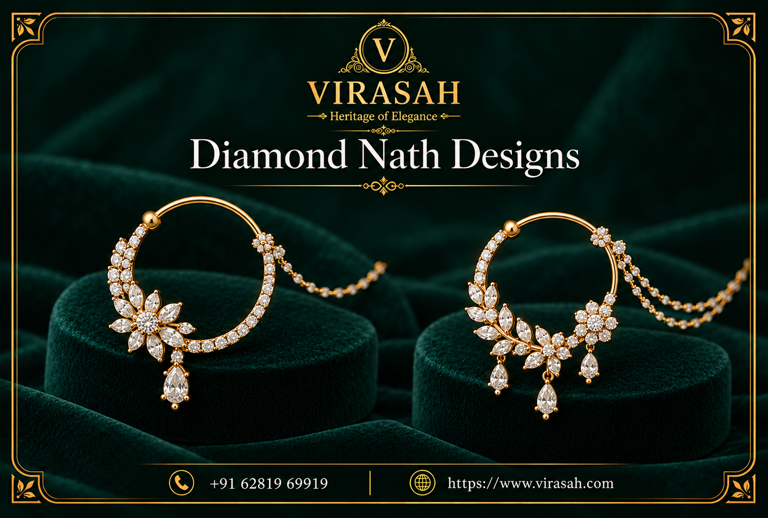 Diamond Nath Designs for Brides Traditional and Contemporary Bridal Jewellery