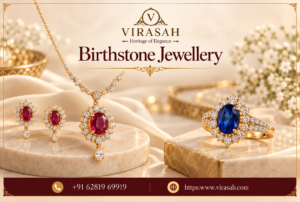 Beautiful Birthstone Jewellery collection featuring colourful gemstones for all twelve birth months, including ruby, emerald, sapphire, diamond, and amethyst.